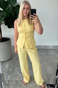 Best Pieces Pcjoline Wide Pant 4974790 French Vanilla