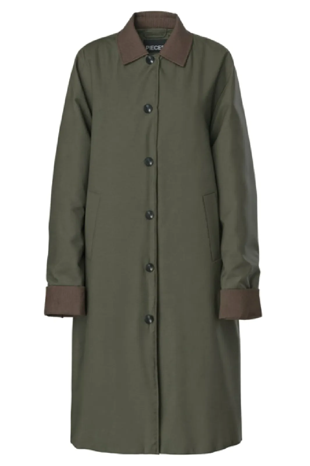 Sale Pieces Pcjorma Long Corduroy Jacket 4881893 Forest Night Hot Fudge