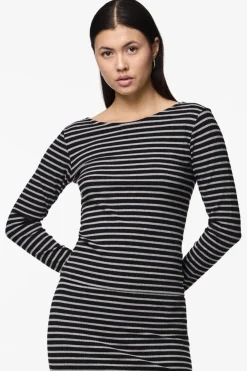 Hot Pieces Pcjuna Ls Top 4594273 Black Light Grey