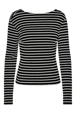 Hot Pieces Pcjuna Ls Top 4594273 Black Light Grey
