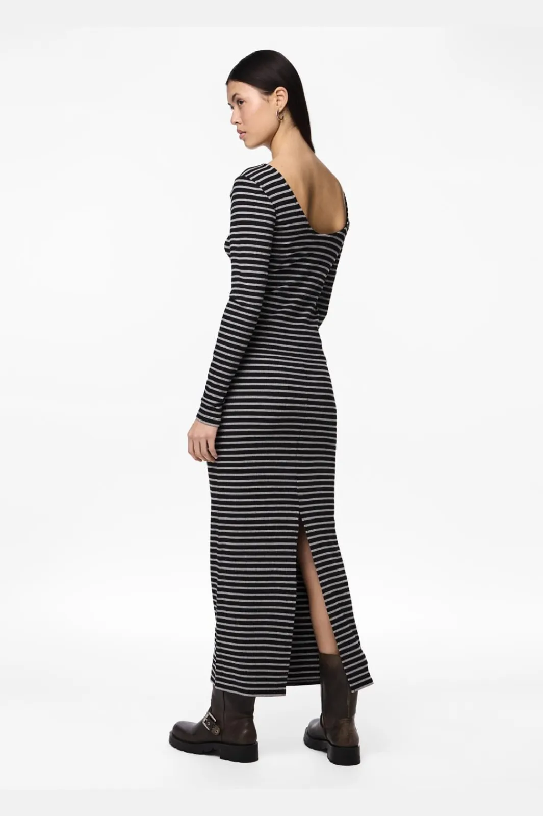 Hot Pieces Pcjuna Ls Top 4594273 Black Light Grey