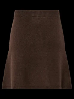 Discount Pieces Pcjunna Short Knit Skirt 4819439 Hot Fudge Melange