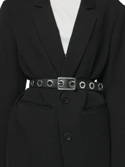 Best Pieces Pcjyle Stud Jeans Belt Bundle 4836741 Black St2 Eyelets