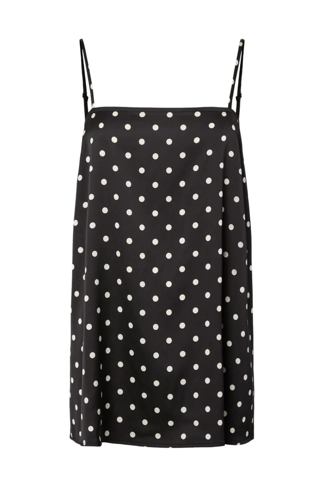 Best Pieces Pcjytta Strap Satin Top 5052185 Black White Dots