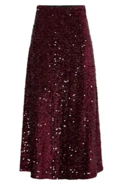 Hot Pieces Pckam Ankle Skirt 4859160 Tawny Port Tawney Port Sequins