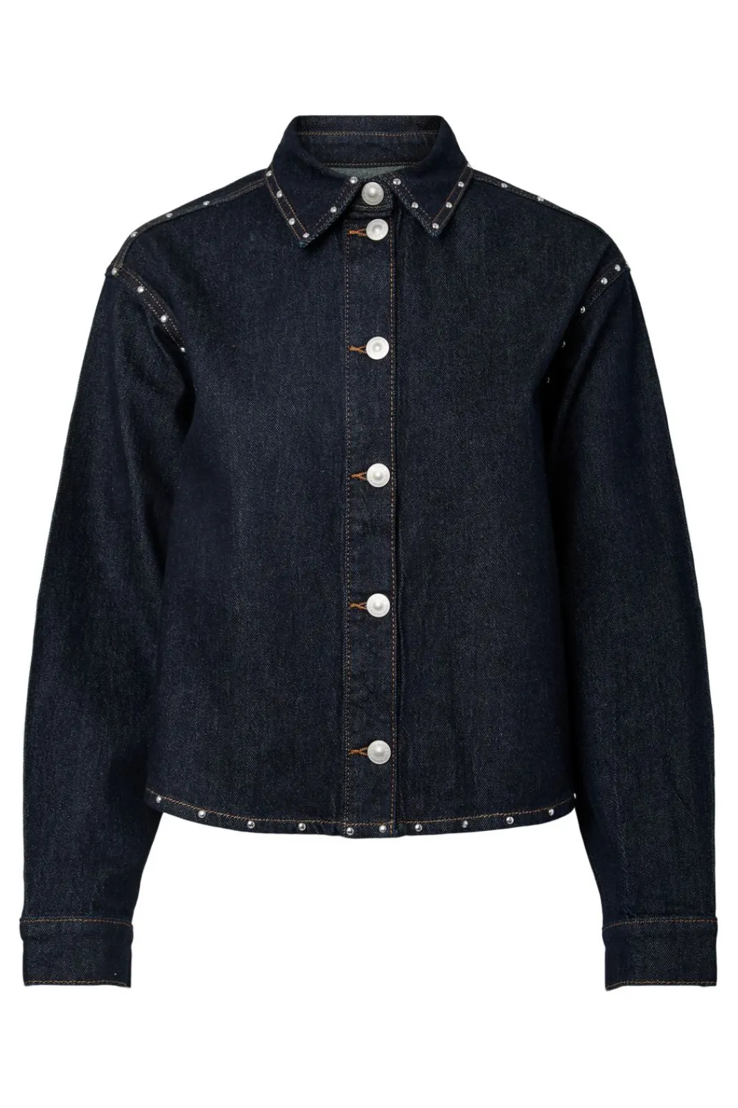 Clearance Pieces Pckarla Ls Denim Shirt Fsy Pp 5036289 Dark Blue Denim Rinse