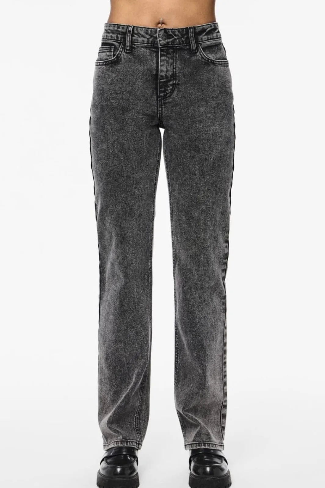 Discount Pieces Pckelly Straight Jeans Dg202 4542238 Dark Grey Denim
