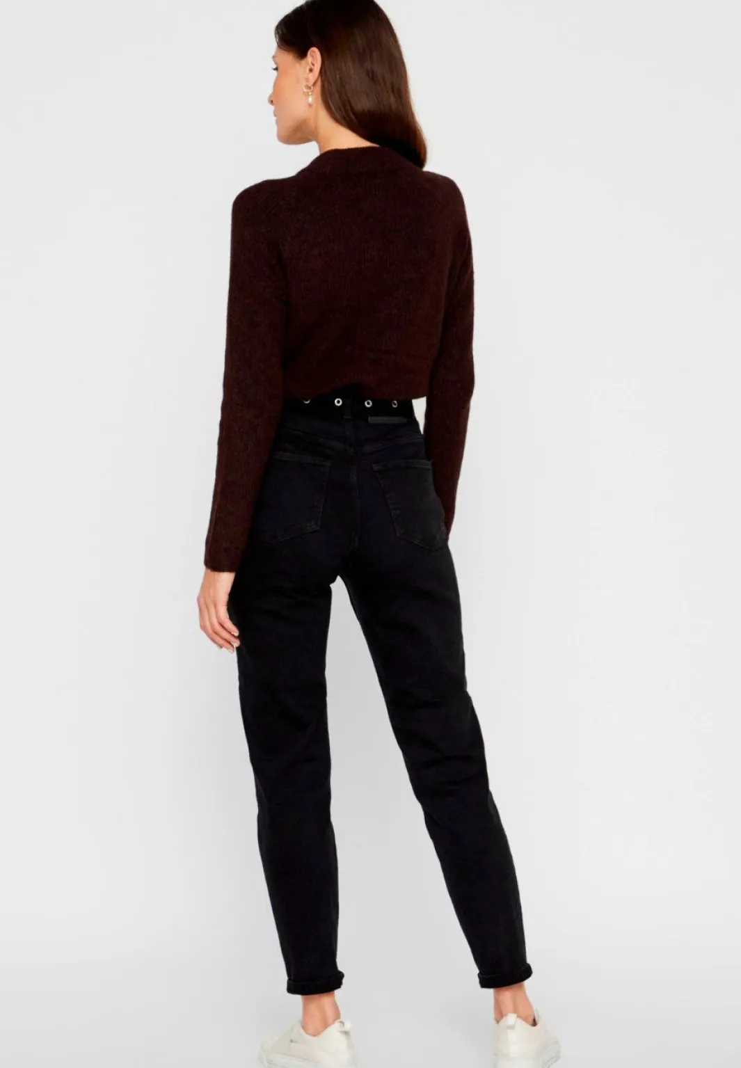 Online Pieces PcKesia Mom HW Ank. Jeans NOOS Black Denim