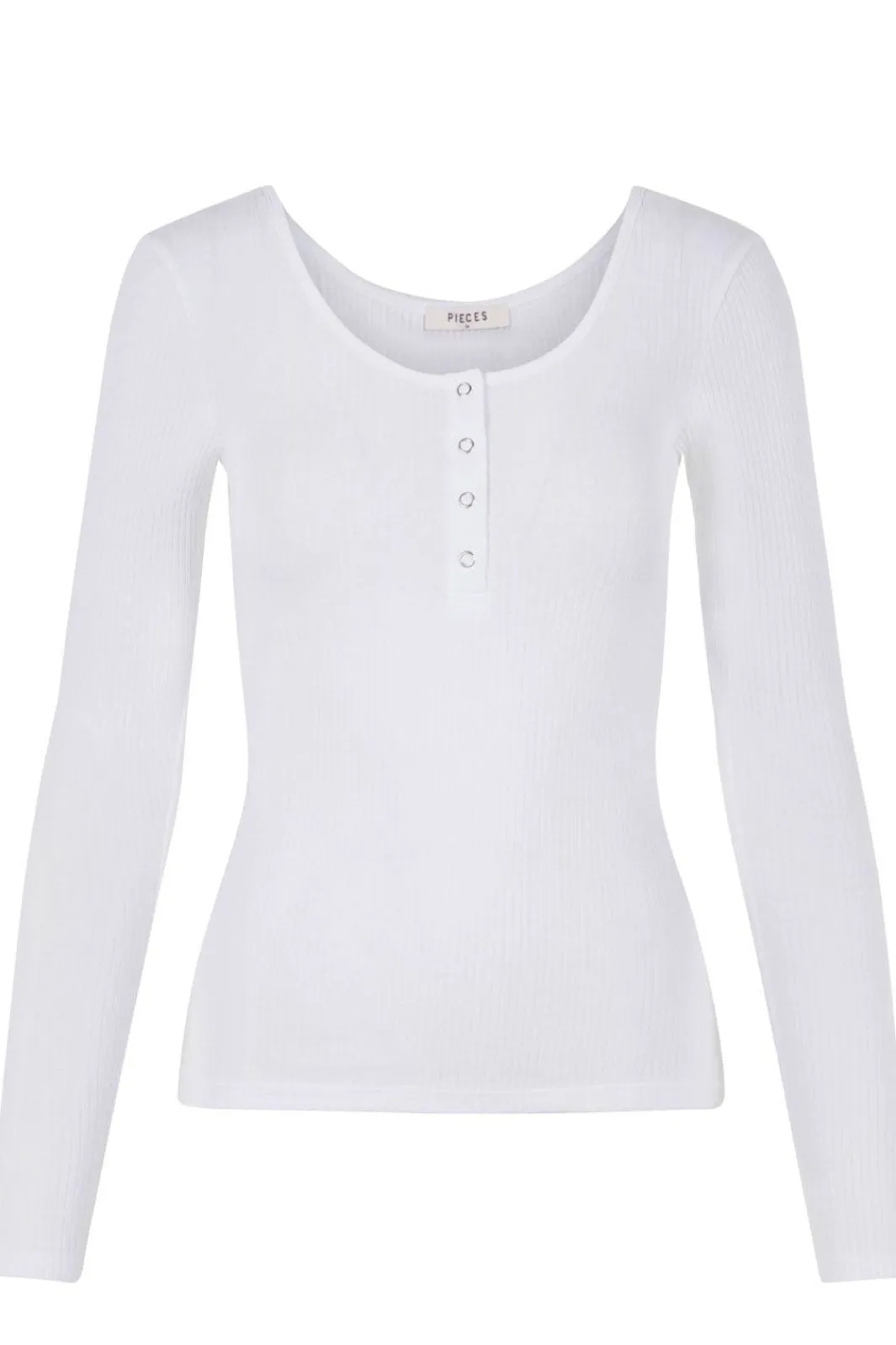 New Pieces PcKitte LS Top Bright White