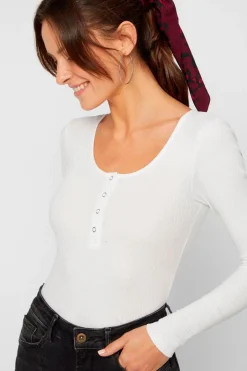 New Pieces PcKitte LS Top Bright White