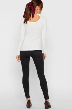 New Pieces PcKitte LS Top Bright White