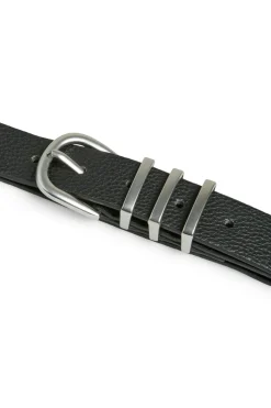 New Pieces Pclea Jeans Belt 2709797 Black Black W/Silver