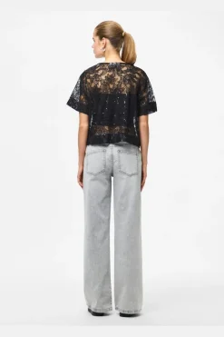 Outlet Pieces Pclouise 2/4 V-Neck Tie Top 5042915 Black