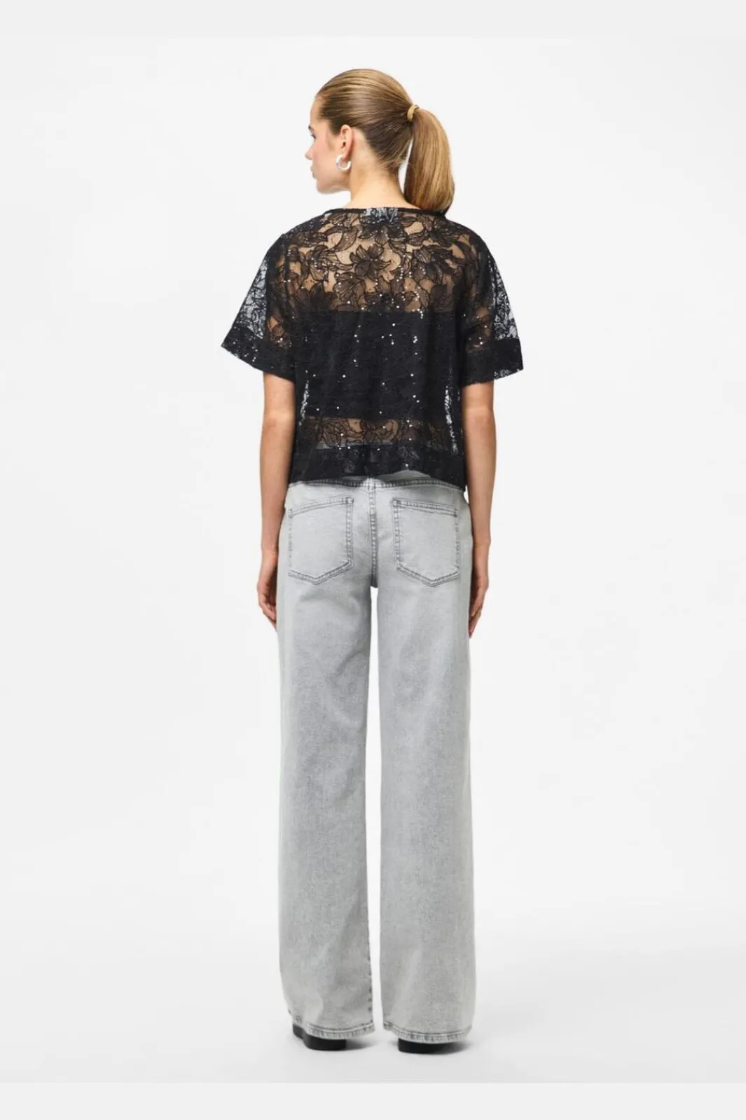 Outlet Pieces Pclouise 2/4 V-Neck Tie Top 5042915 Black