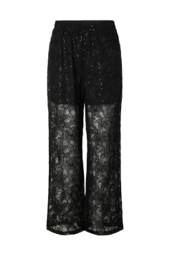 Clearance Pieces Pclouise Straight Pants 5039172 Black Black Sequins