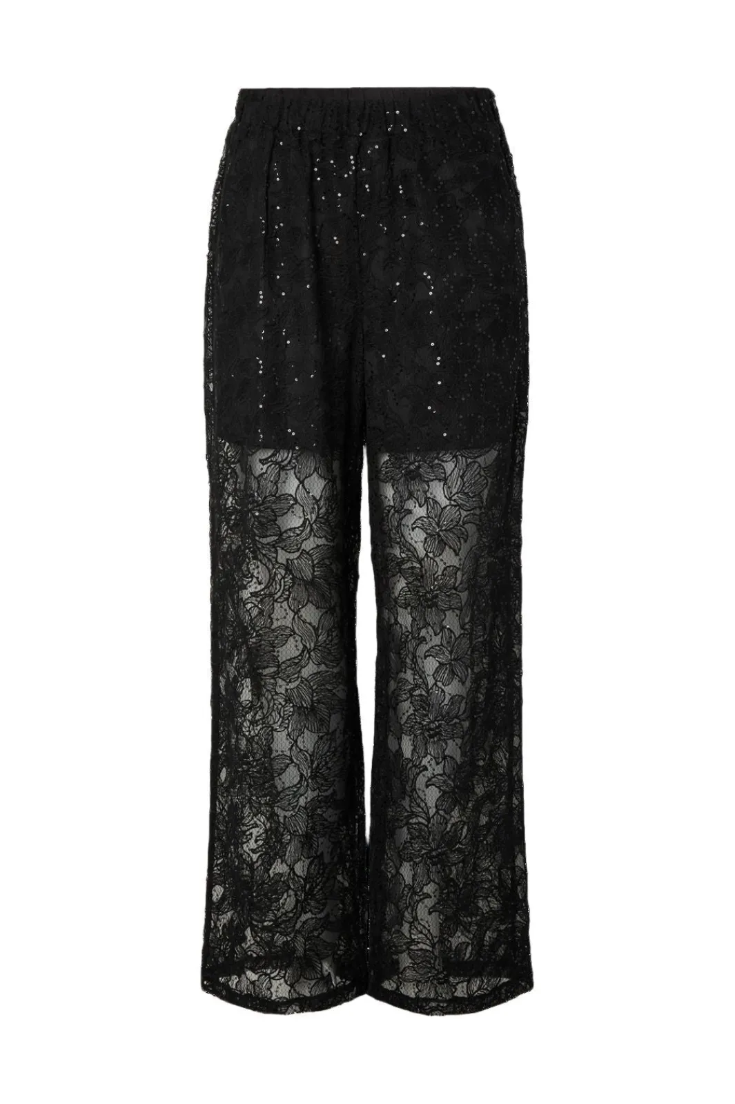 Clearance Pieces Pclouise Straight Pants 5039172 Black Black Sequins