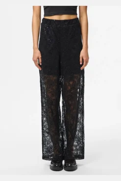 Clearance Pieces Pclouise Straight Pants 5039172 Black Black Sequins