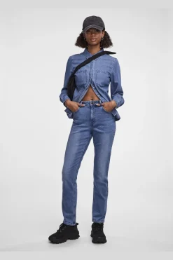 Hot Pieces Pcluna Straight Mb57 3790450 Medium Blue Denim
