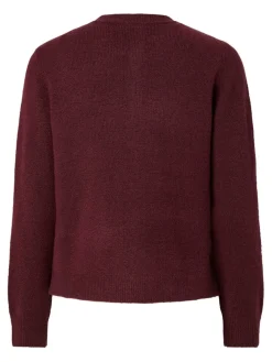 Discount Pieces Pcmalou Ls Knit Cardigan 4864698 Tawny Port Melange