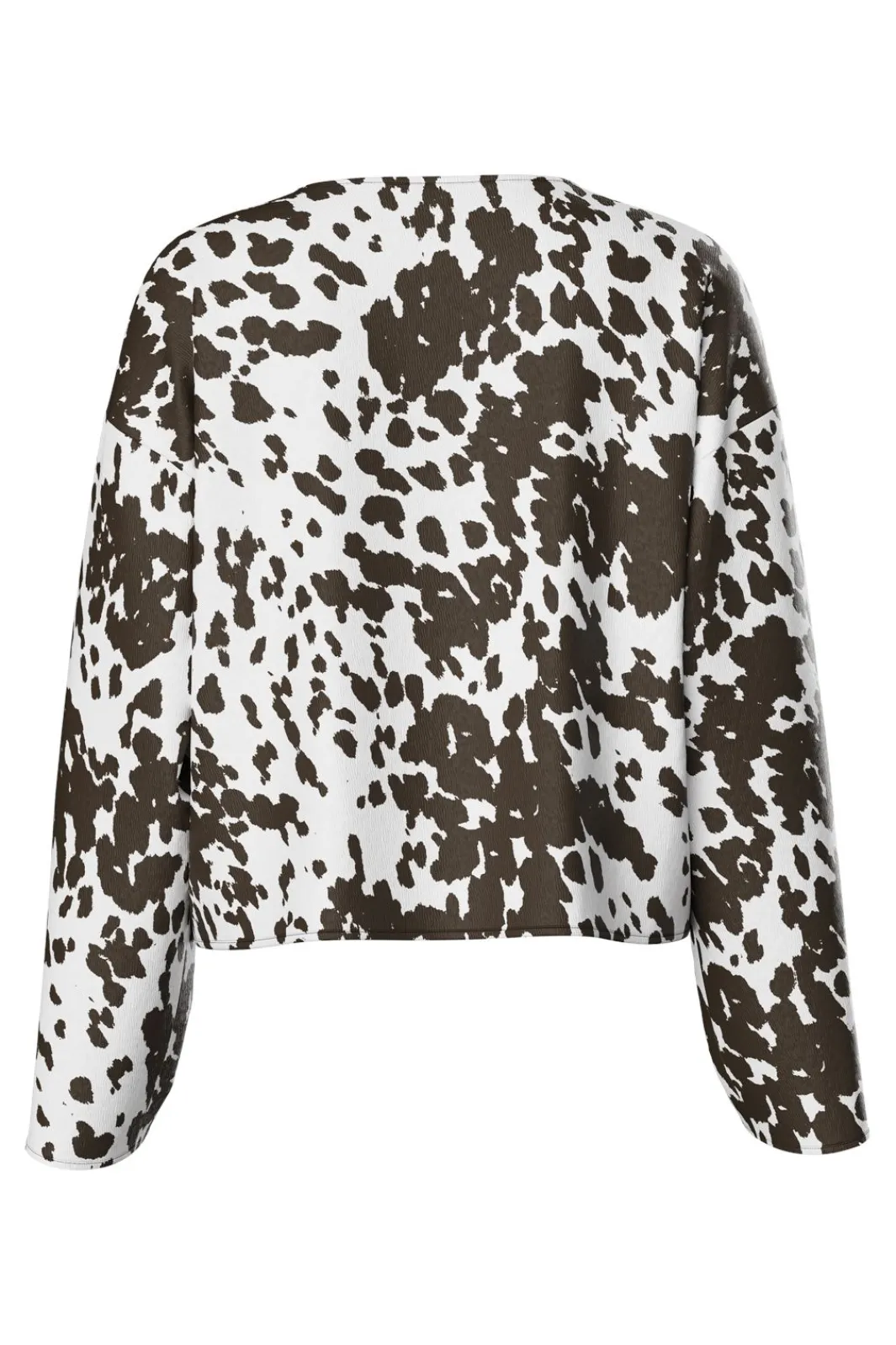 Pieces Pcmari Ls V-Neck Tie Top 4748321 Cloud Dancer Brown Cow
