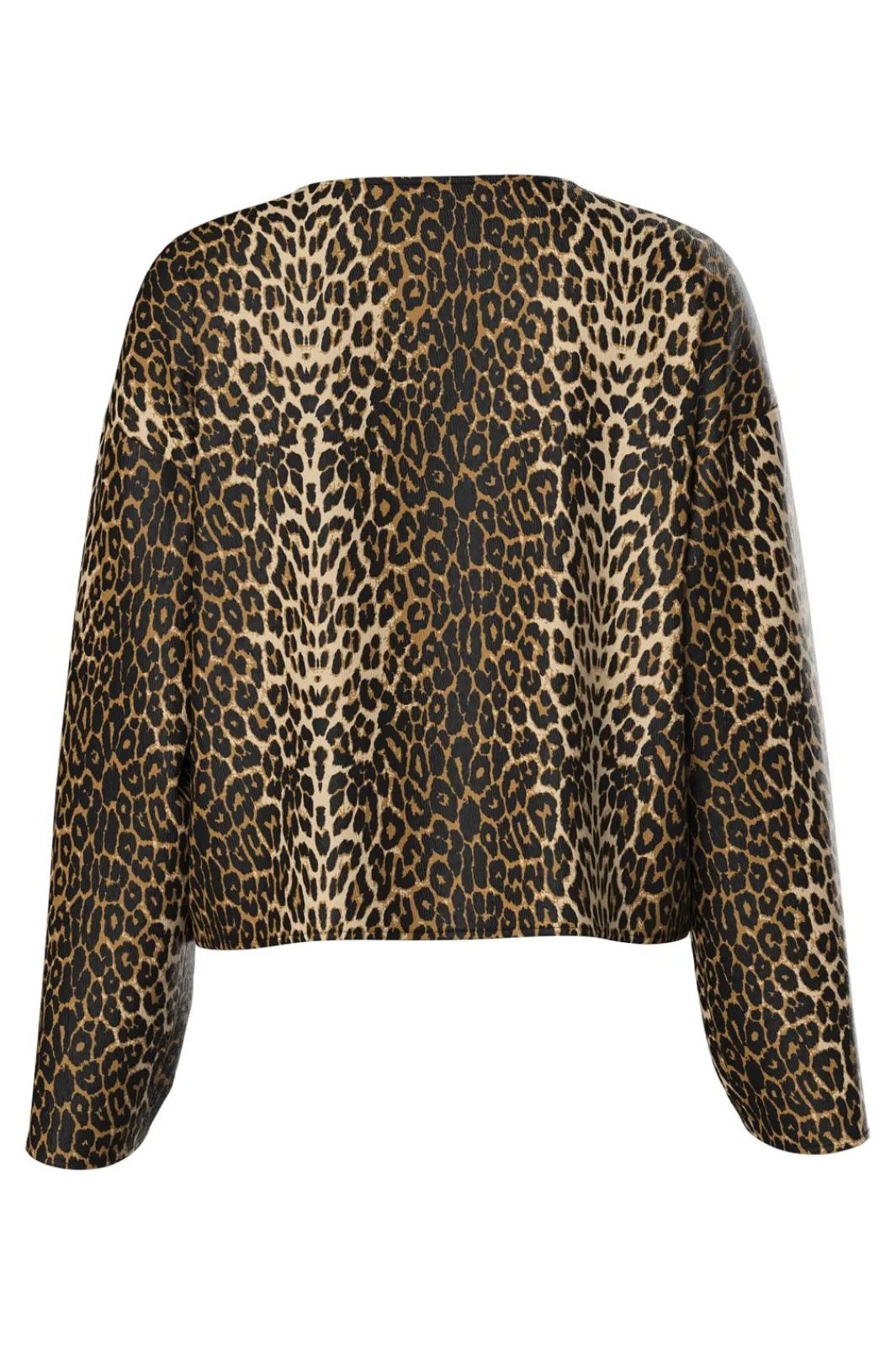 New Pieces Pcmari Ls V-Neck Tie Top 4748319 Black Leo