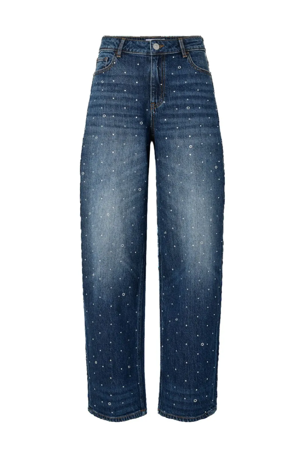 Discount Pieces Pcmerle Barrel Jeans Fsy Pp 5036145 Dark Blue Denim