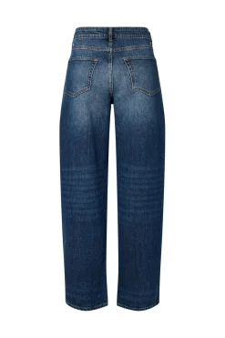 Discount Pieces Pcmerle Barrel Jeans Fsy Pp 5036145 Dark Blue Denim