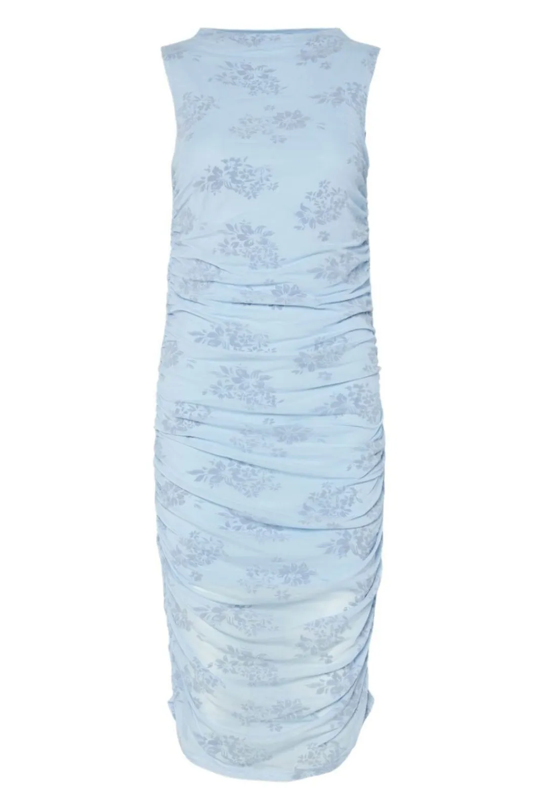 Online Pieces Pcmerry Sl Ruching Short Dress 4887689 Cashmere Blue