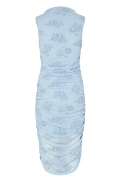 Online Pieces Pcmerry Sl Ruching Short Dress 4887689 Cashmere Blue