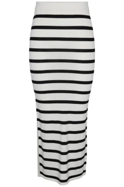 Outlet Pieces Pcmikala Ankle Skirt Pa 4439301 Cloud Dancer Black