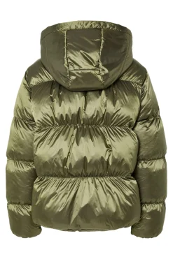 Clearance Pieces Pcmilla Shiny Puffer Jacket W. Hood 4880204 Military Olive