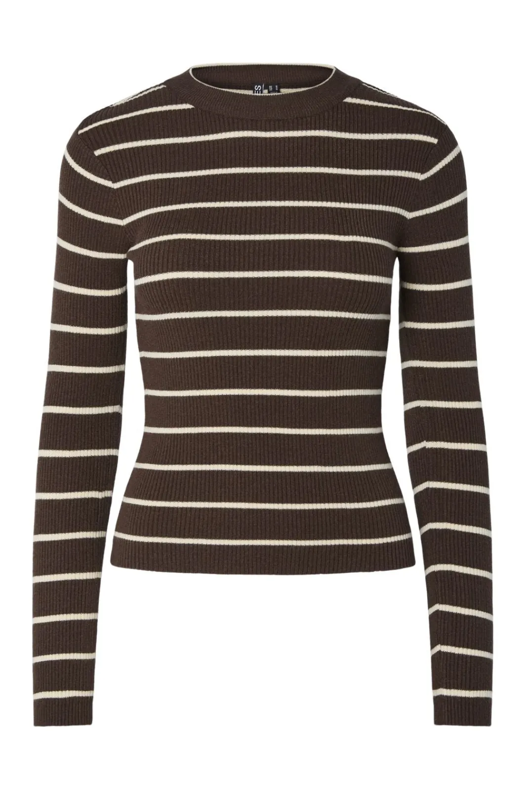 Discount Pieces Pcmira New Ls O-Neck Knit 4803164 Hot Fudge Birch Narrow