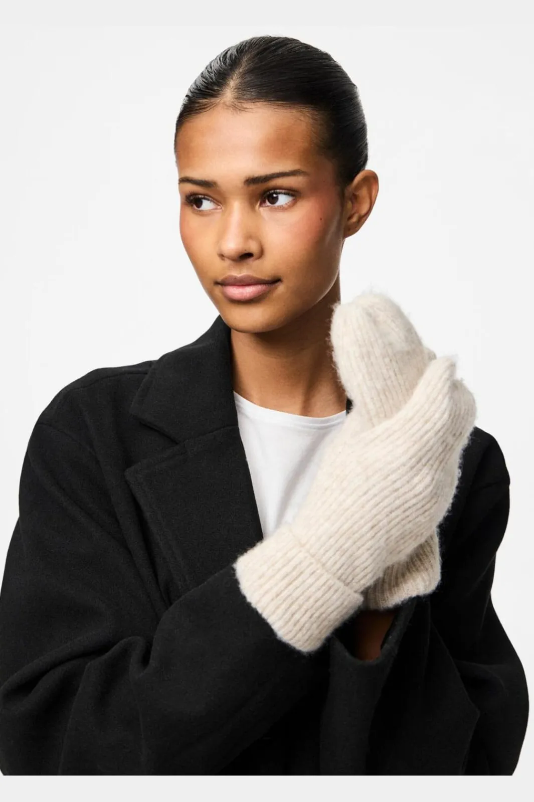 Best Pieces Pcmoella Mittens 4547295 Whitecap Gray Melange