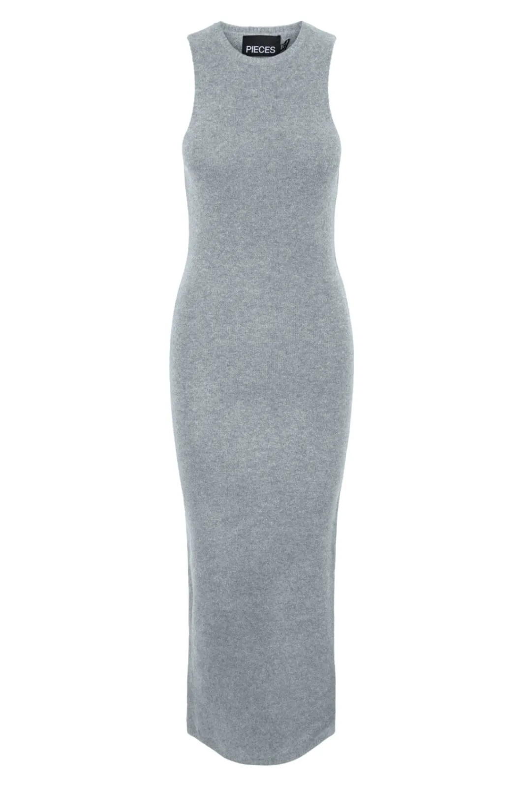 Clearance Pieces Pcnanu Sl High Neck Ankl. Knit Dress 4639125 Medium Grey Melange