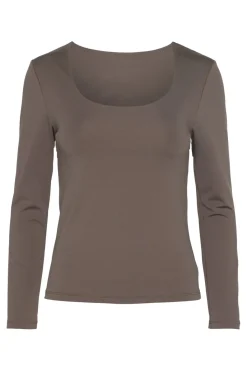 Hot Pieces Pcneja Ls Reversible Top 4551362 Morel