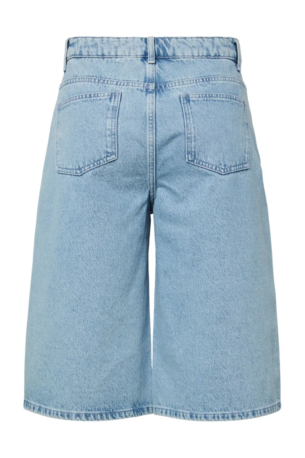 New Pieces Pcnoel Denim Jorts Pp 4936543 Light Blue Denim Rhine Stones