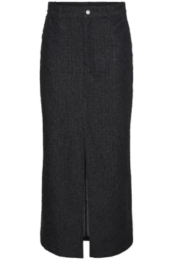 Best Pieces Pcoana Long Skirt 4503096 Dark Grey Denim