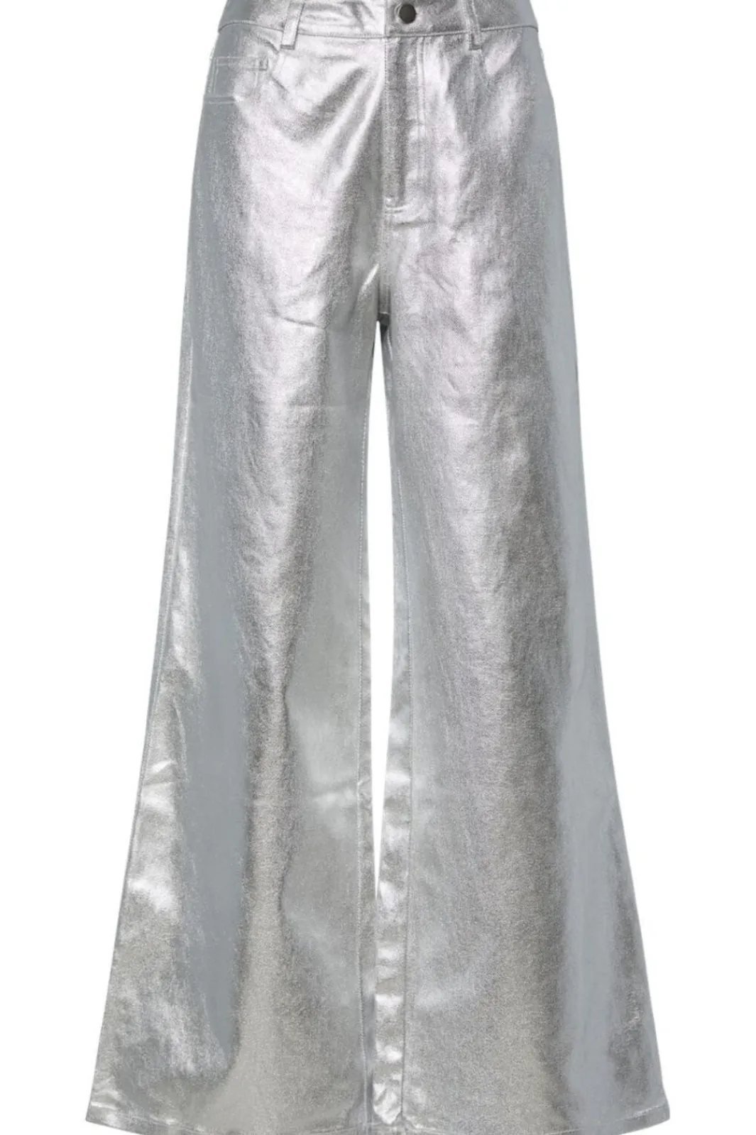New Pieces Pcodessa Wide Pants Fsy 4748936 Silver