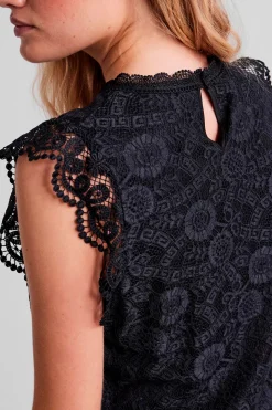 Hot Pieces PcOlline Sl Lace Top Black