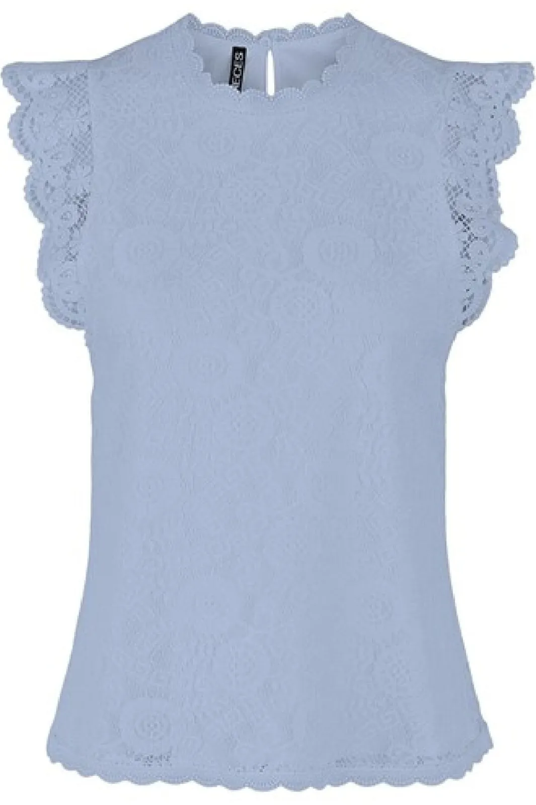 Online Pieces Pcolline Sl Lace Top 3861682 Kentucky Blue