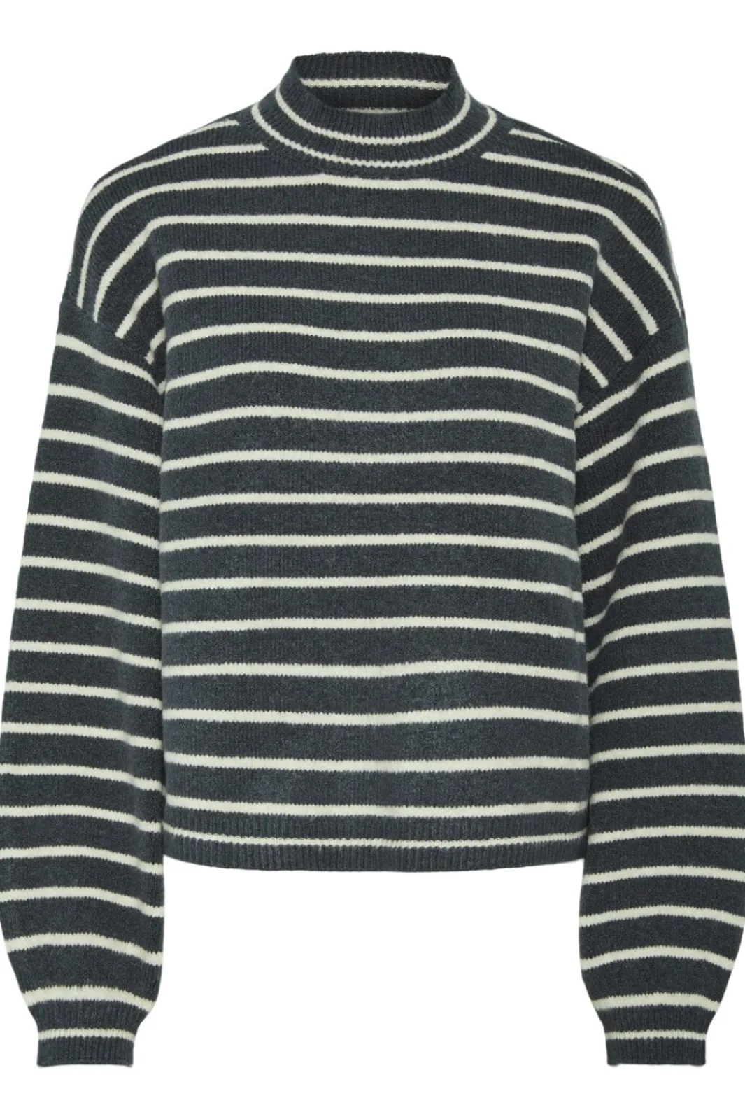 Discount Pieces Pcpenna Ls High Neck Knit 4633595 Ombre Blue Whitecap Gray