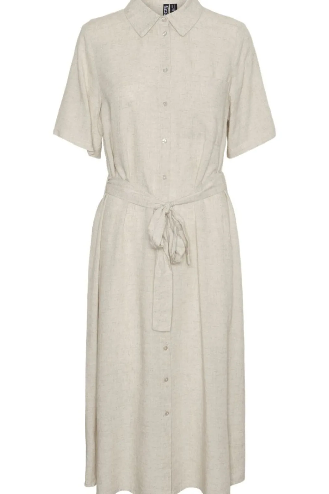 Clearance Pieces Pcpia 2/4 Midi Shirt Dress 4764559 Birch Melange