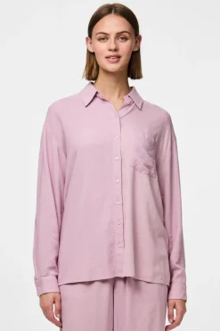 Clearance Pieces Pcpia Ls Loose Shirt 4648859 Dawn Pink