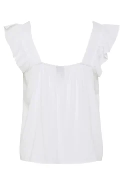 Best Pieces Pcpia Sl Top 4649004 Bright White