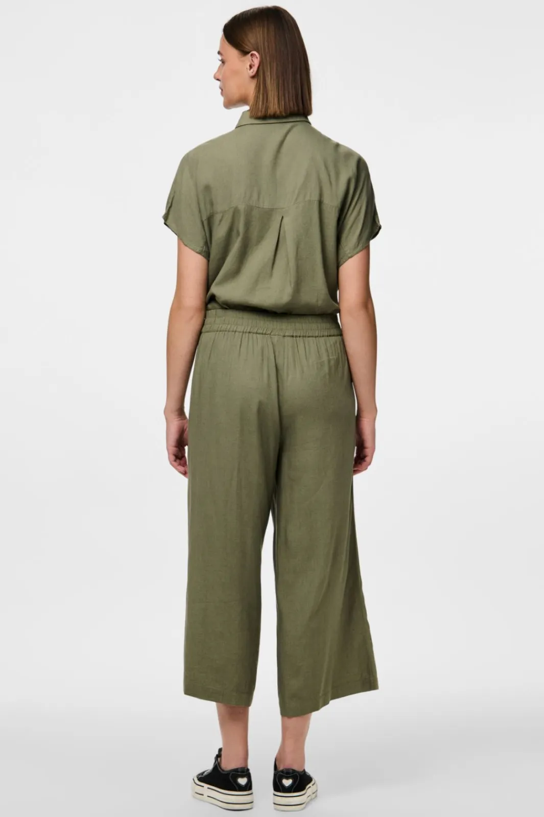 New Pieces Pcpia Wide Culotte 4670233 Deep Lichen Green