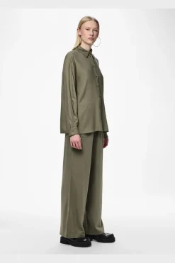 Hot Pieces Pcpia Wide Pants 4476660 Deep Lichen Green