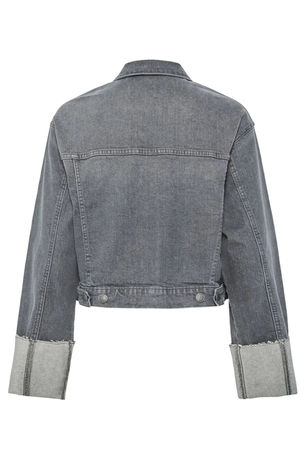 Clearance Pieces Pcpil Fold Up Denim Jacket 4649908 Grey Denim