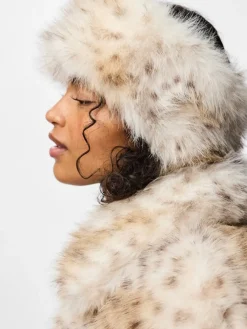 Hot Pieces Pcplush Fluffy Headband 5023235 Cloud Dancer Leopard