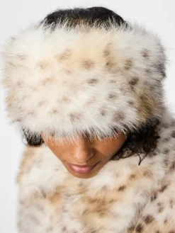 Hot Pieces Pcplush Fluffy Headband 5023235 Cloud Dancer Leopard