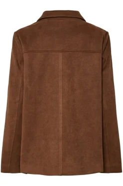 Sale Pieces Pcrakel Brushed Outerwear Blazer 4871485 Downtown Brown